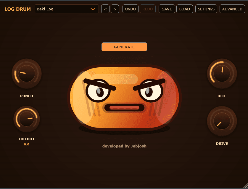 Amapiano Log Drum Generator alternate interface