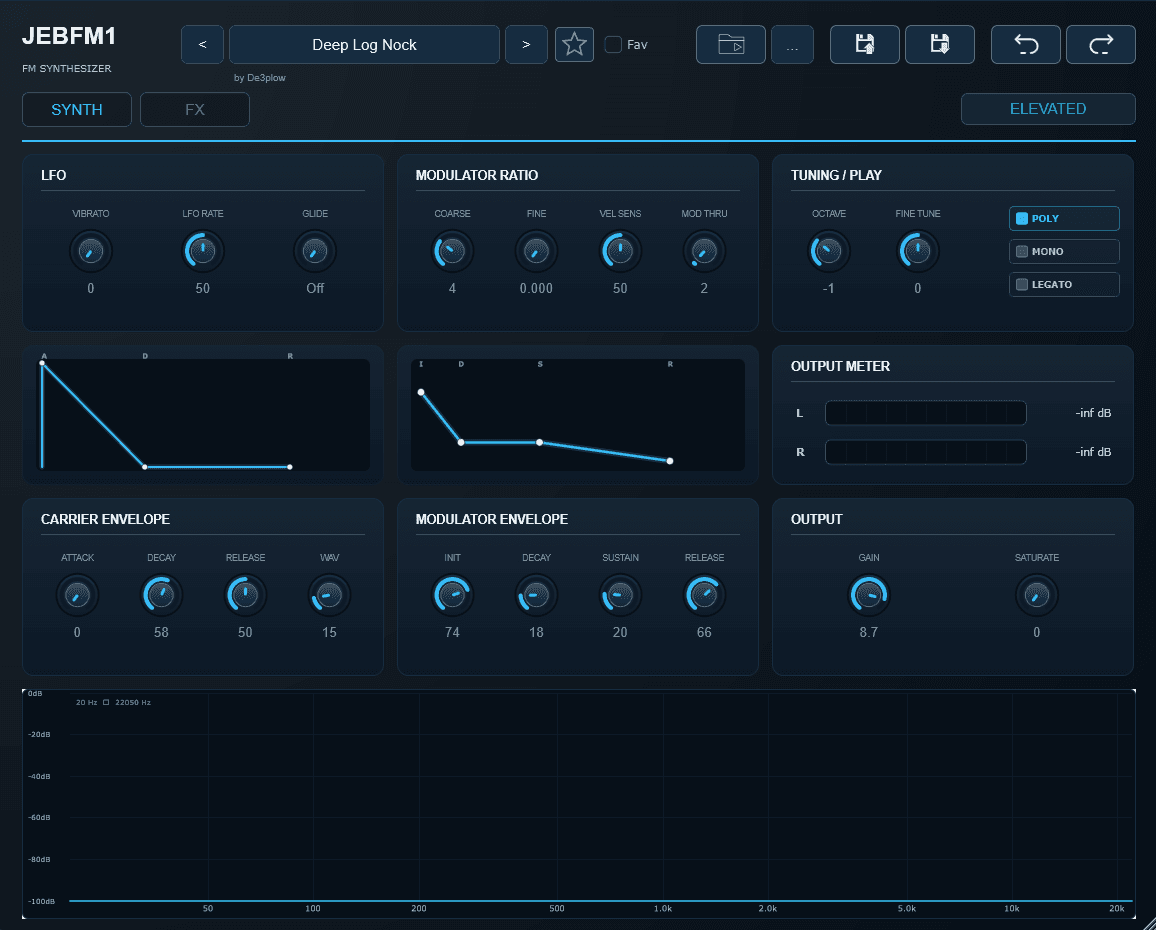 JEBFM1 Amapiano VST plugin interface